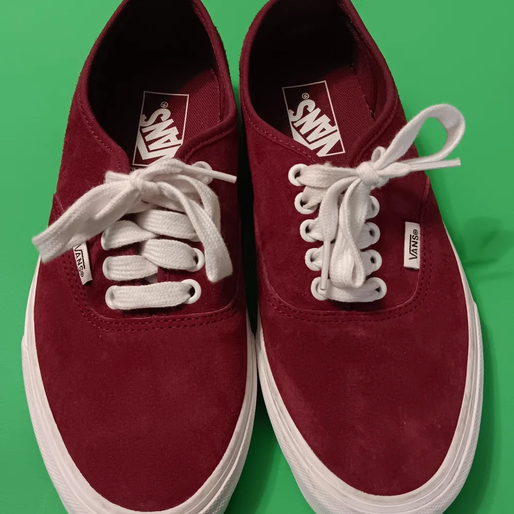 Vans Maroon Canvas Low-Top Sneakers with White Soles